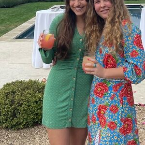 Free People Green Button-Up Dress